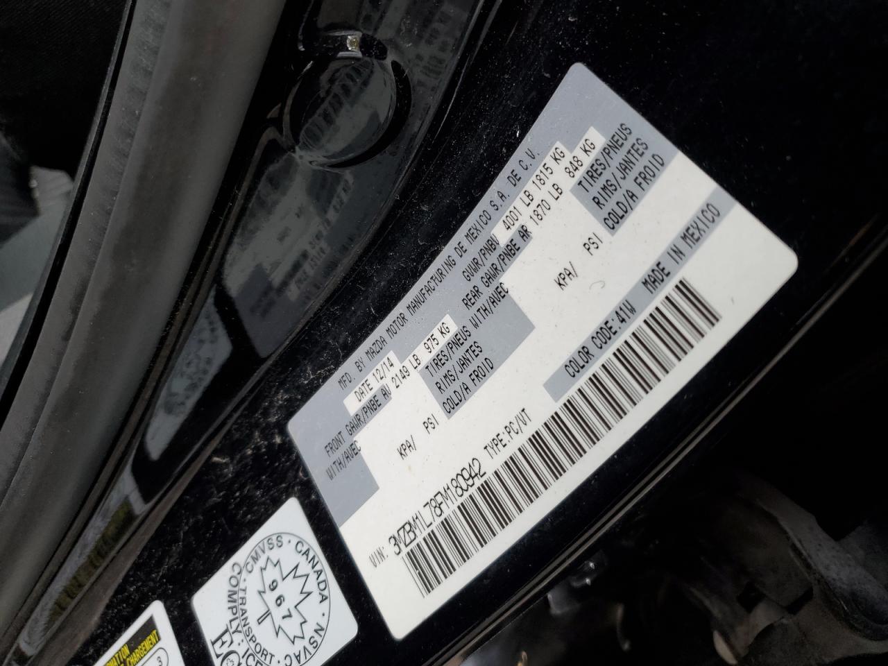 2015 Mazda 3 Touring VIN: 3MZBM1L78FM180942 Lot: 85829915