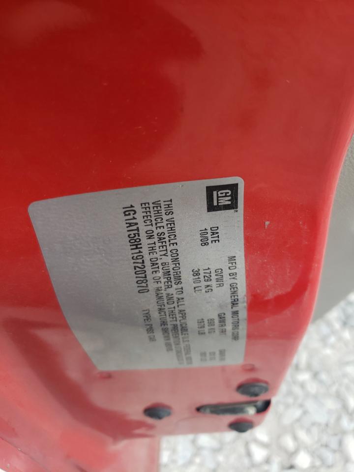 2009 Chevrolet Cobalt Lt VIN: 1G1AT58H197207870 Lot: 85514045