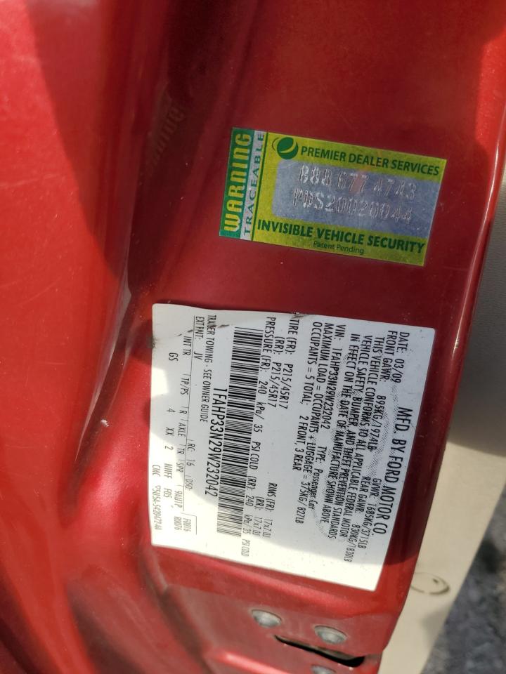 2009 Ford Focus Ses VIN: 1FAHP33N29W232042 Lot: 85262045