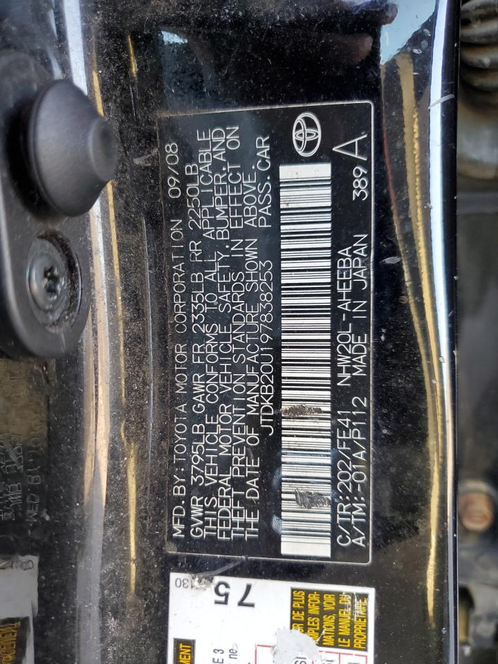 2009 Toyota Prius VIN: JTDKB20U197838253 Lot: 85754775