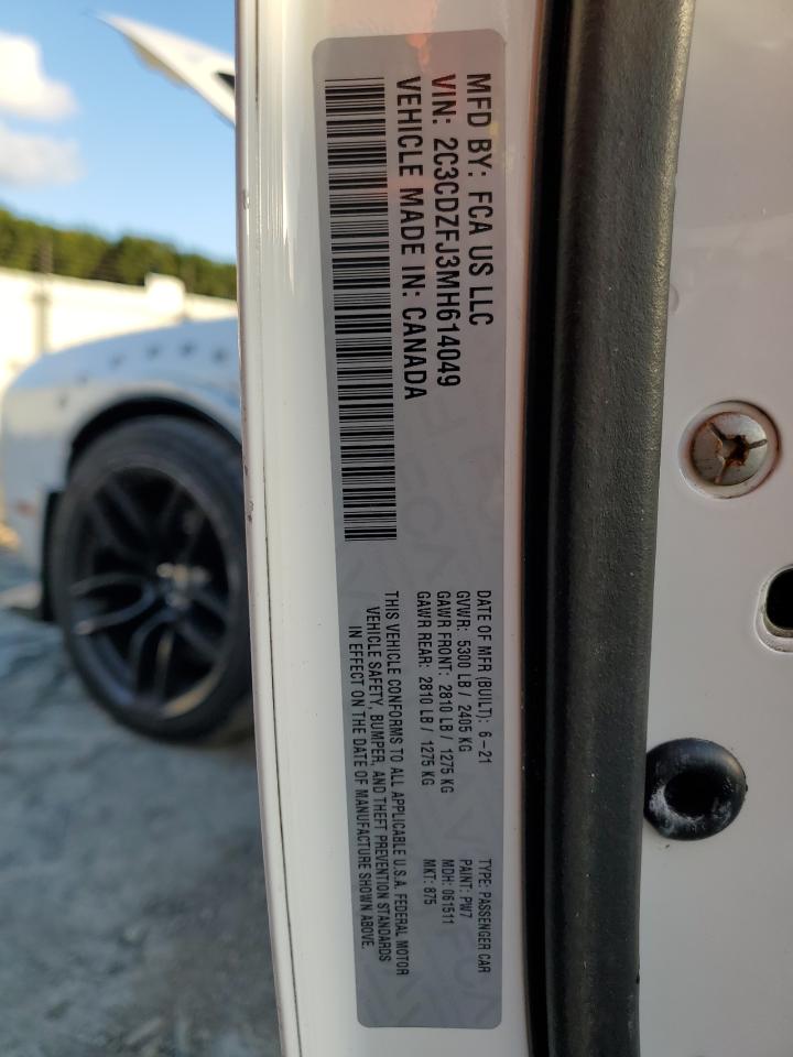 2021 Dodge Challenger R/T Scat Pack VIN: 2C3CDZFJ3MH614049 Lot: 85155255