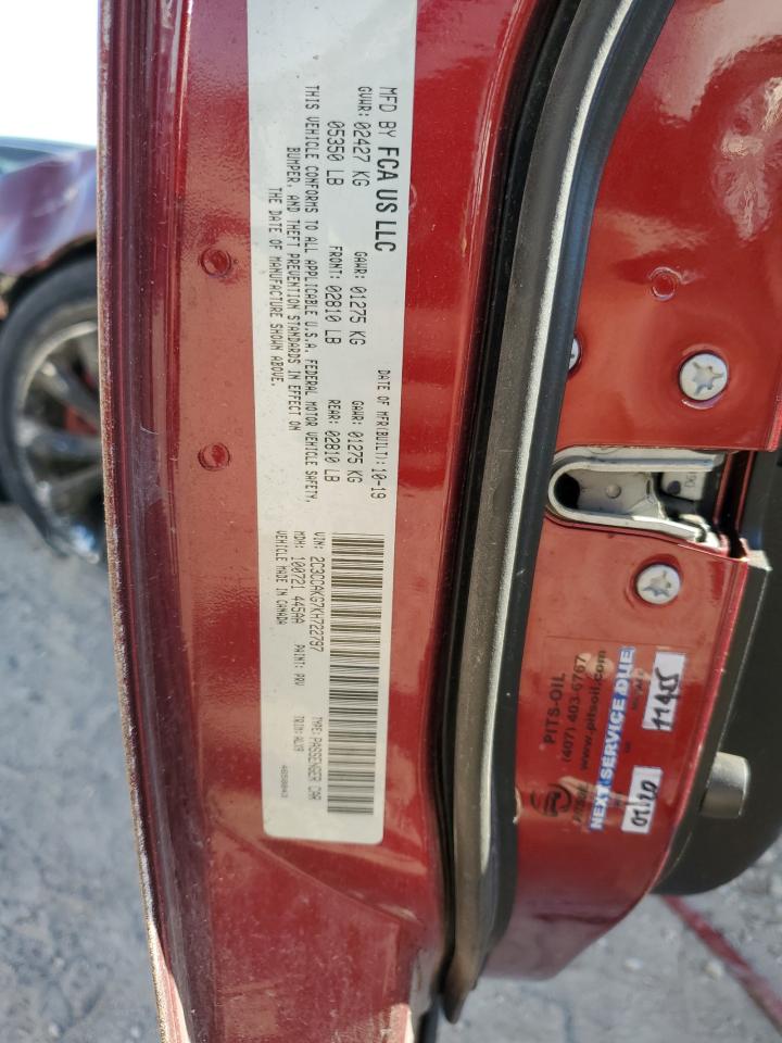 2019 Chrysler 300 Limited VIN: 2C3CCAKG7KH722797 Lot: 82410265