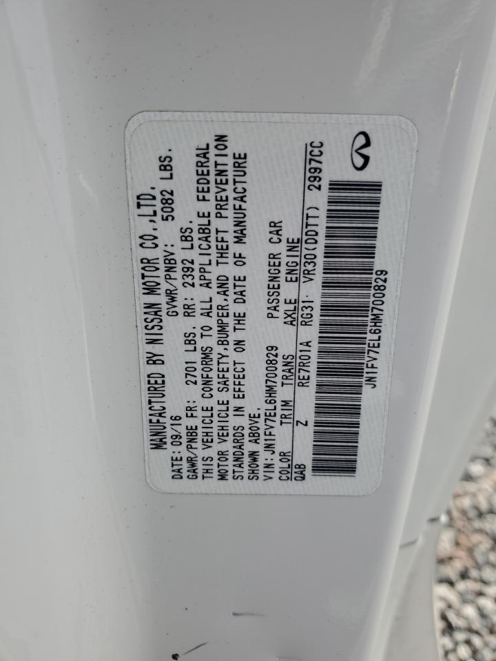 2017 Infiniti Q60 Red Sport 400 VIN: JN1FV7EL6HM700829 Lot: 82261765