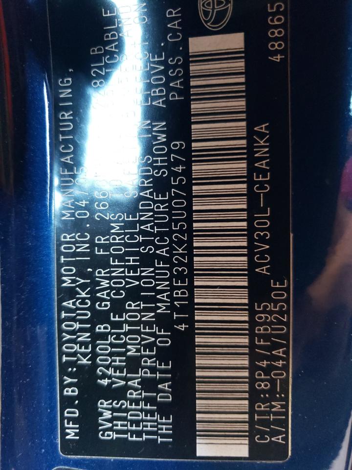 2005 Toyota Camry Le VIN: 4T1BE32K25U075479 Lot: 85579965