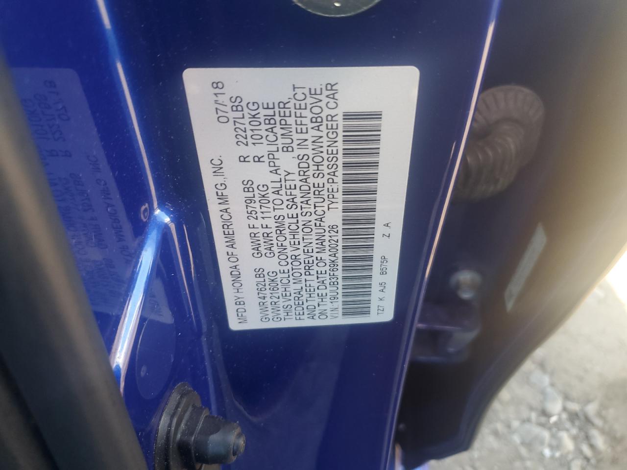 2019 Acura Tlx Technology VIN: 19UUB3F69KA002126 Lot: 84407485