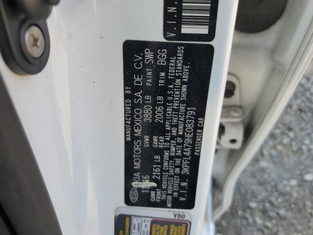 2017 Kia Forte Lx VIN: 3KPFL4A79HE083791 Lot: 82039625