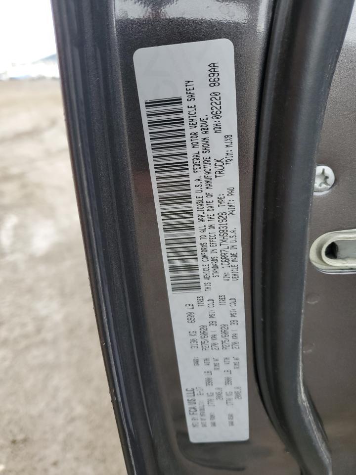 2017 Ram 1500 Slt VIN: 1C6RR7LTXHS831928 Lot: 82472925