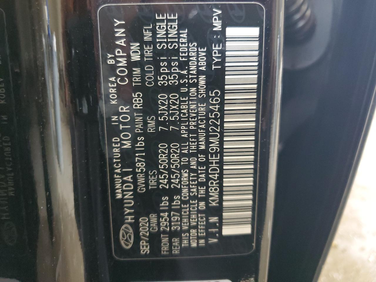 2021 Hyundai Palisade Sel VIN: KM8R4DHE9MU225465 Lot: 85698465