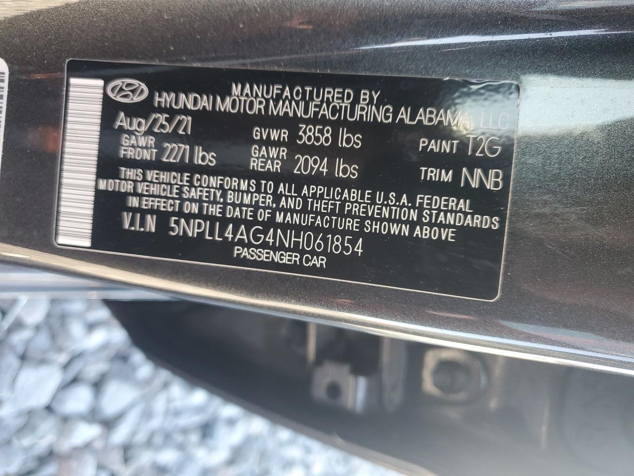 2022 Hyundai Elantra Se VIN: 5NPLL4AG4NH061854 Lot: 90703205