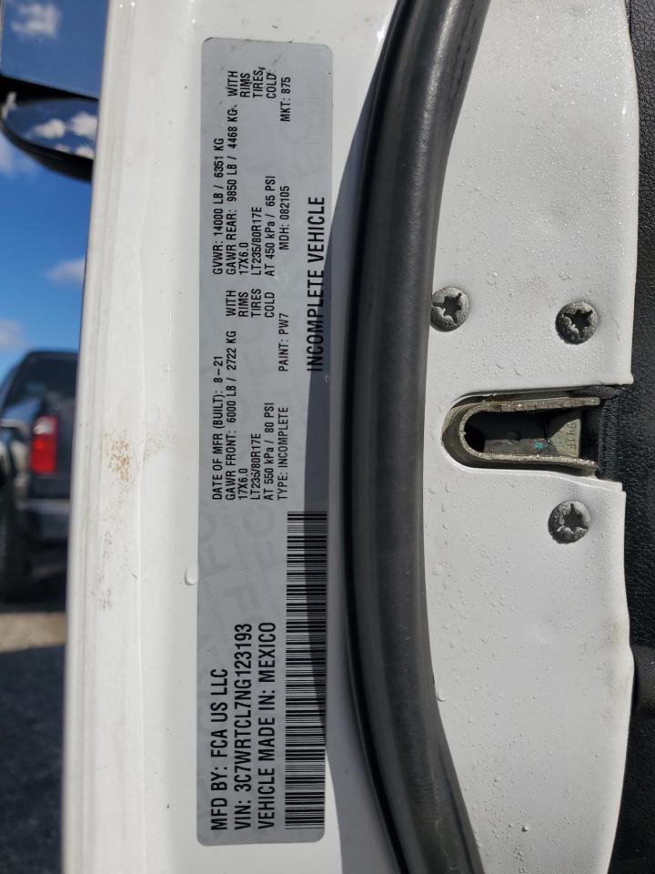 2022 Ram 3500 VIN: 3C7WRTCL7NG123193 Lot: 85364205