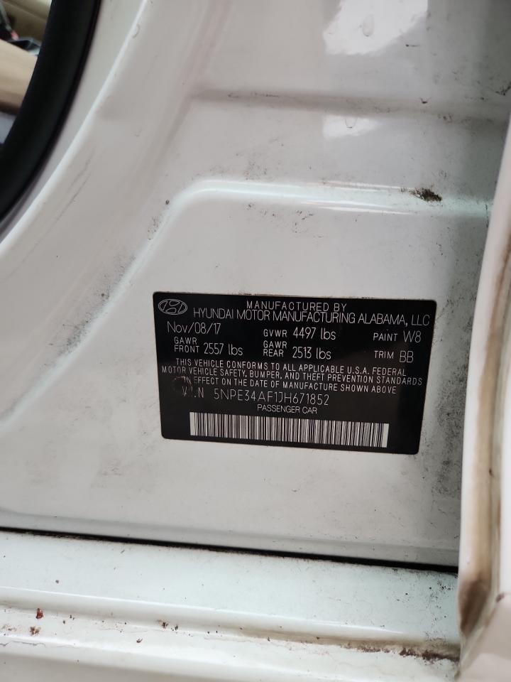 2018 Hyundai Sonata Sport VIN: 5NPE34AF1JH671852 Lot: 85473535