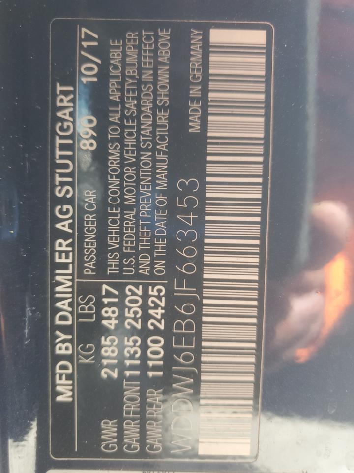 2018 Mercedes-Benz C 43 4Matic Amg VIN: WDDWJ6EB6JF663453 Lot: 85128725