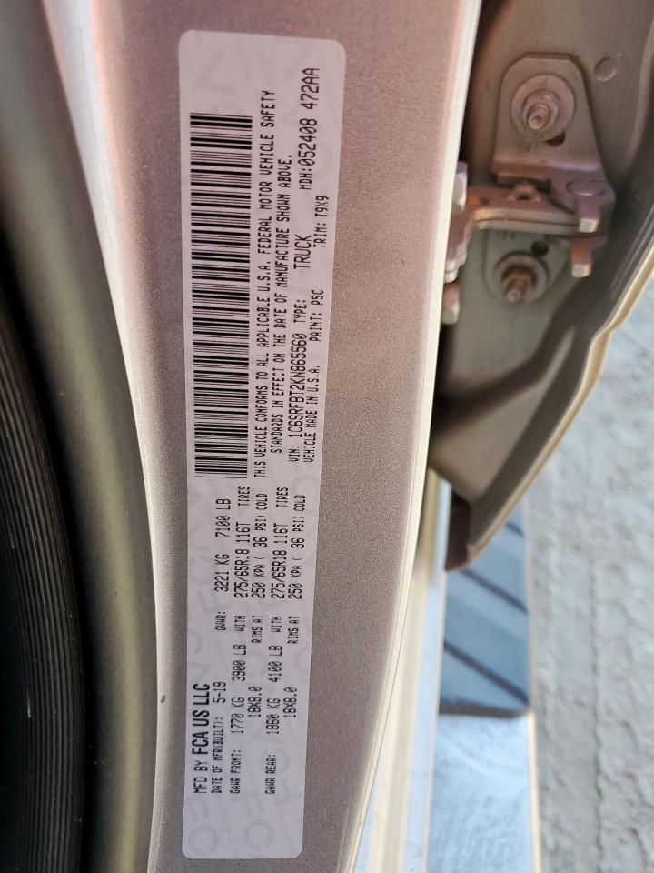 2019 Ram 1500 Big Horn/Lone Star VIN: 1C6SRFBT2KN865560 Lot: 84998845