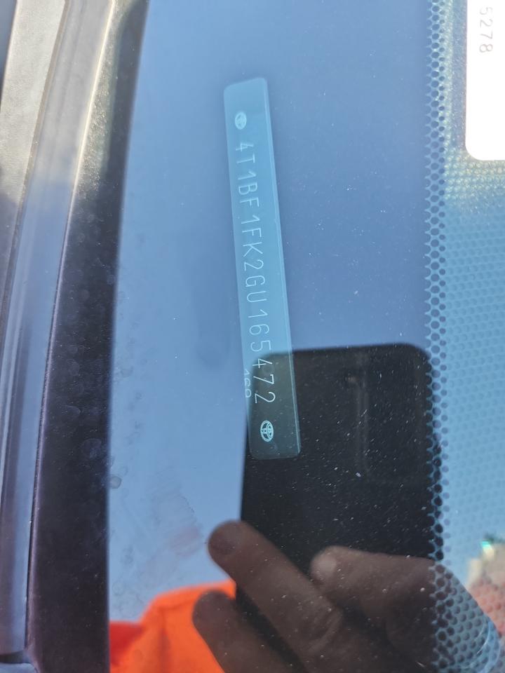 2016 Toyota Camry Le VIN: 4T1BF1FK2GU165472 Lot: 82320635