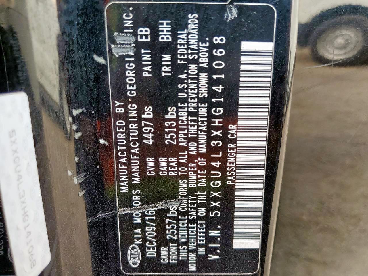 2017 Kia Optima Ex VIN: 5XXGU4L3XHG141068 Lot: 81008975