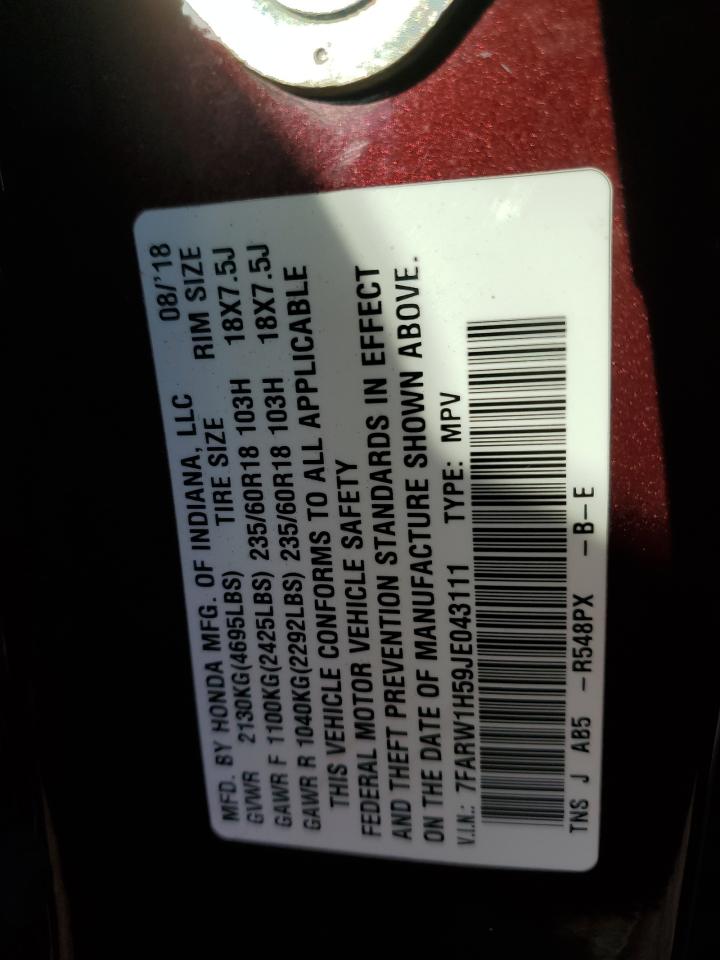 2018 Honda Cr-V Ex VIN: 7FARW1H59JE043111 Lot: 85101635