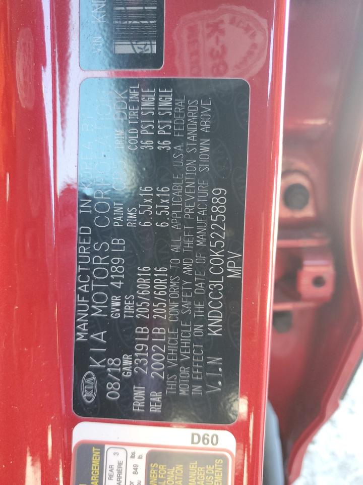 2019 Kia Niro Ex VIN: KNDCC3LC0K5225889 Lot: 86596825