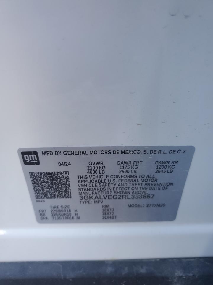 2024 GMC Terrain Slt VIN: 3GKALVEG2RL333657 Lot: 87105945