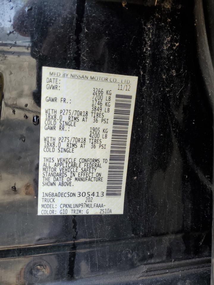 2013 Nissan Titan S VIN: 1N6BA0EC5DN305413 Lot: 84595855