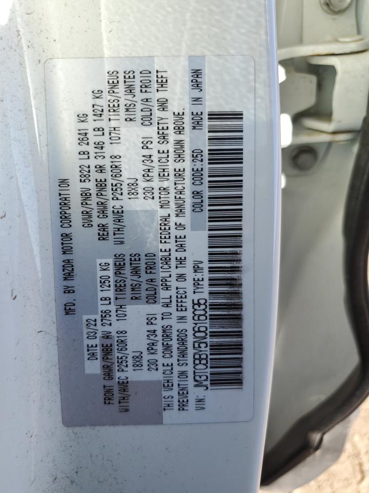 2022 Mazda Cx-9 Sport VIN: JM3TCBBY5N0616035 Lot: 89645605