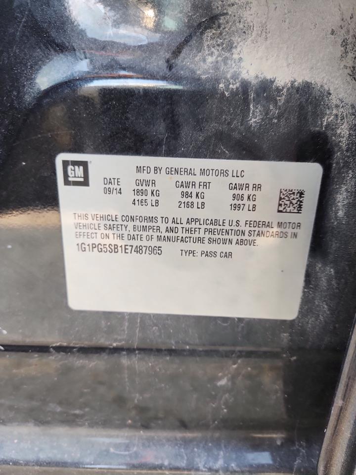 2014 Chevrolet Cruze Ltz VIN: 1G1PG5SB1E7487965 Lot: 81951355