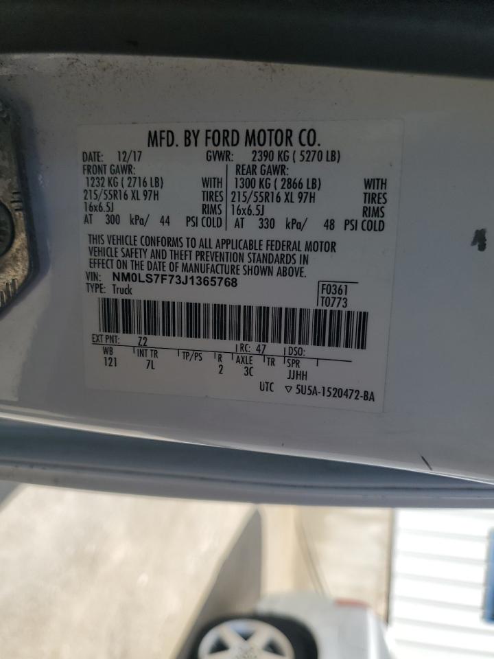 2018 Ford Transit Connect Van VIN: NM0LS7F73J1365768 Lot: 86105905