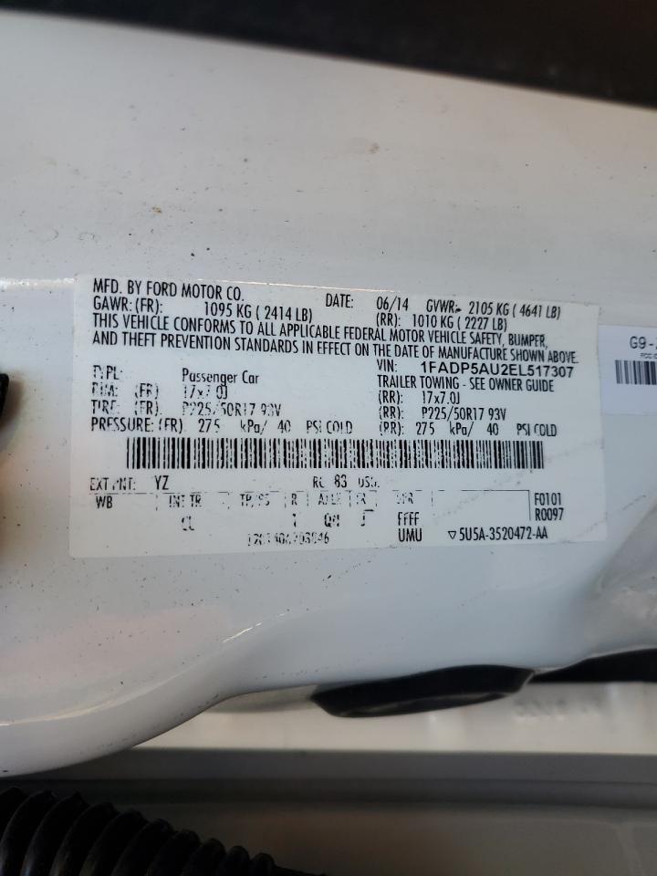 2014 Ford C-Max Se VIN: 1FADP5AU2EL517307 Lot: 82448045