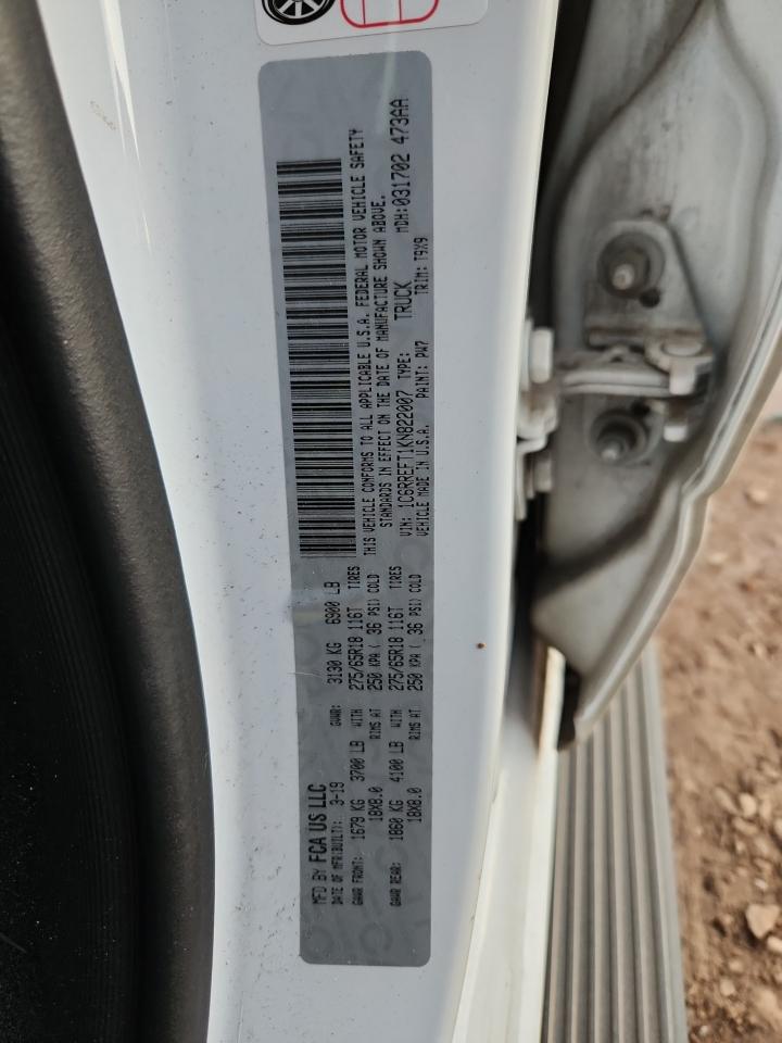 2019 Ram 1500 Big Horn/Lone Star VIN: 1C6RREFT1KN822007 Lot: 87041205