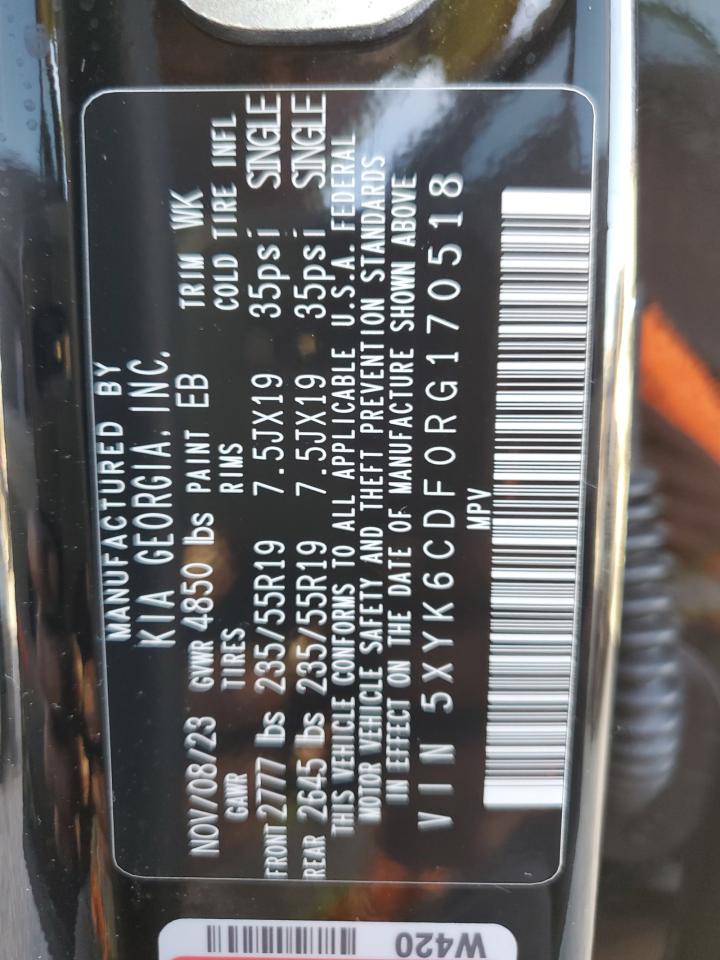 2024 Kia Sportage X Line VIN: 5XYK6CDF0RG170518 Lot: 85322185