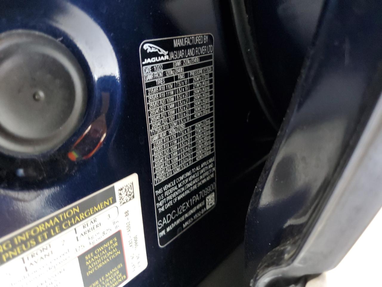 2023 Jaguar F-Pace S VIN: SADCJ2EX1PA709900 Lot: 87285235