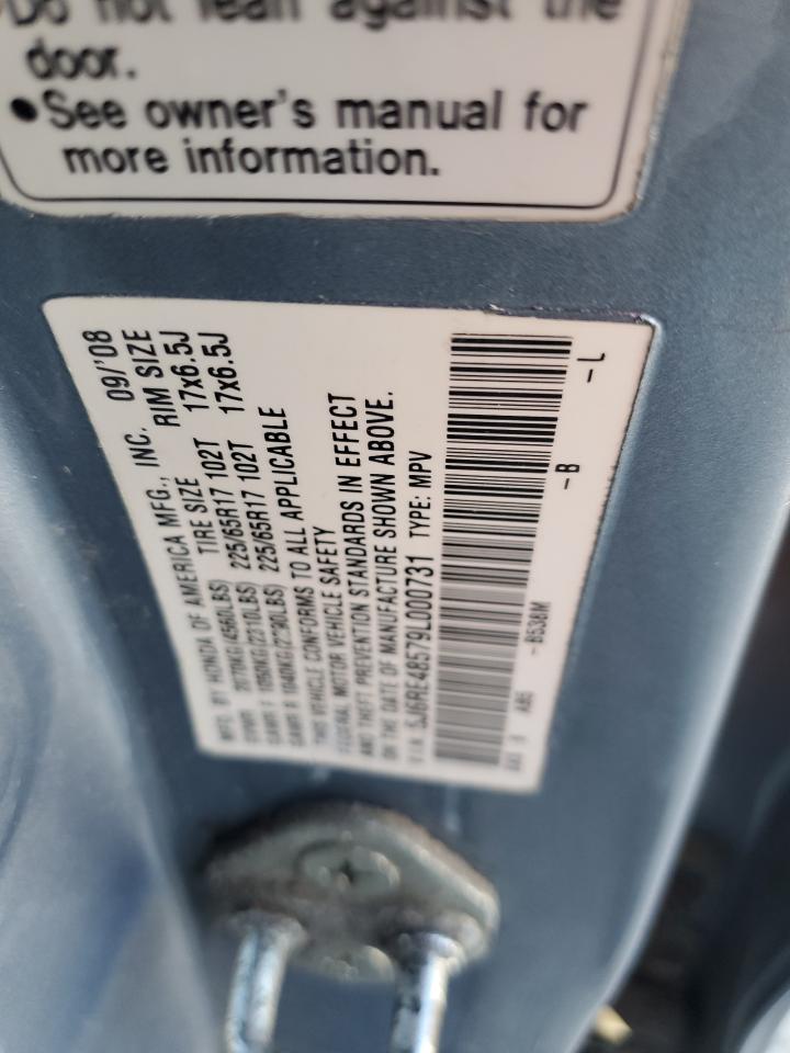 2009 Honda Cr-V Ex VIN: 5J6RE48579L000731 Lot: 90852445