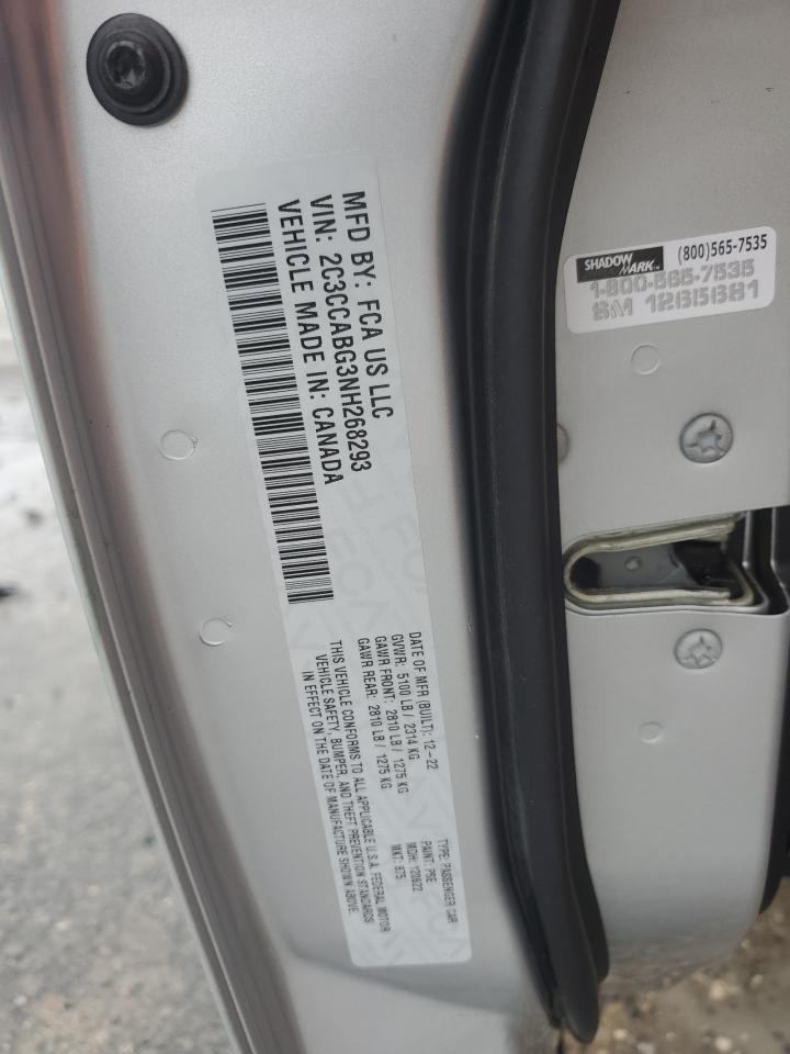 2022 Chrysler 300 S VIN: 2C3CCABG3NH268293 Lot: 82001635