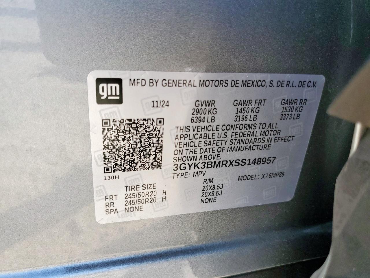2025 Cadillac Optiq Luxury VIN: 3GYK3BMRXSS148957 Lot: 84892595
