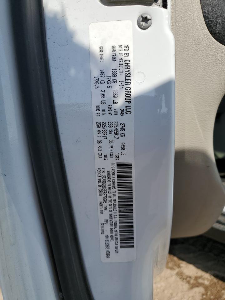 2014 Dodge Grand Caravan Se VIN: 2C4RDGBG2ER278605 Lot: 85294955