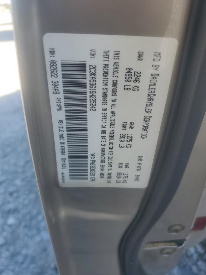 2006 Chrysler 300 Touring VIN: 2C3KA53G16H225242 Lot: 82279605