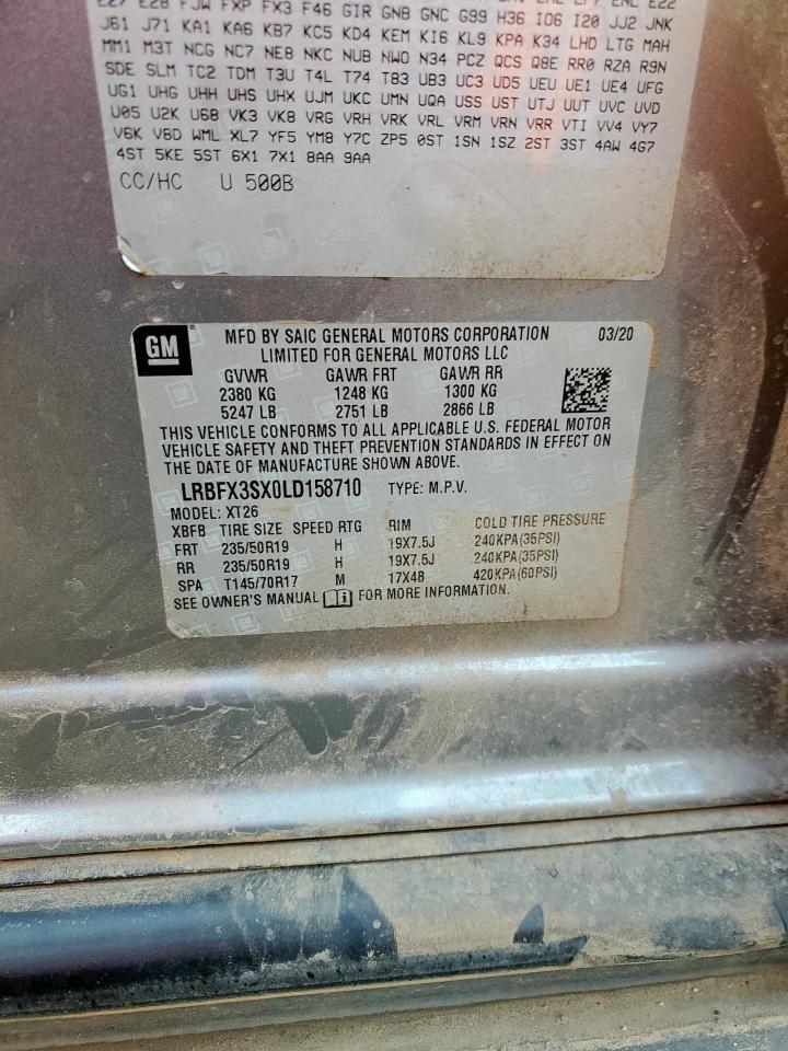 2020 Buick Envision Premium VIN: LRBFX3SX0LD158710 Lot: 90618995