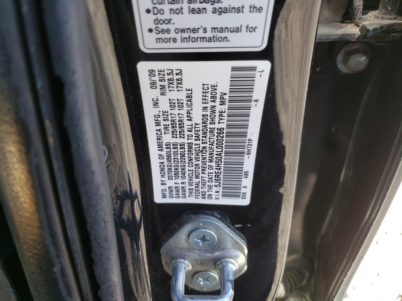 2010 Honda Cr-V Ex VIN: 5J6RE4H50AL000266 Lot: 85898625