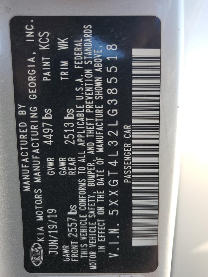 2020 Kia Optima Lx VIN: 5XXGT4L32LG385518 Lot: 85935245