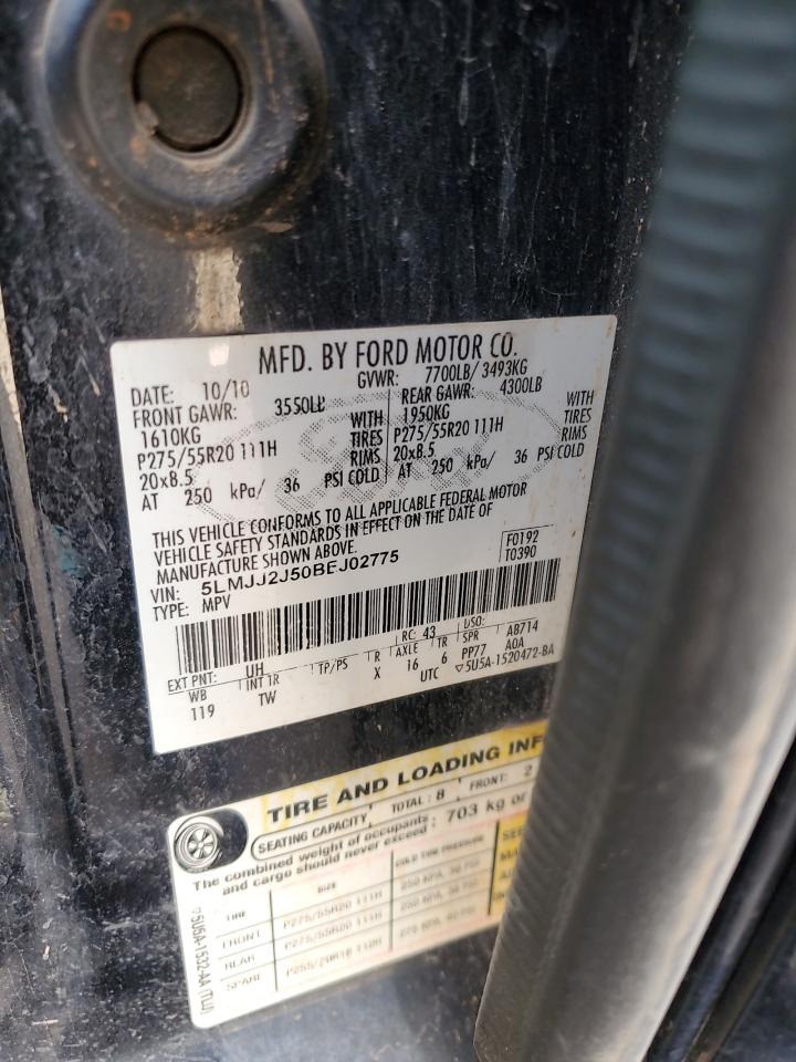 2011 Lincoln Navigator VIN: 5LMJJ2J50BEJ02775 Lot: 85913605