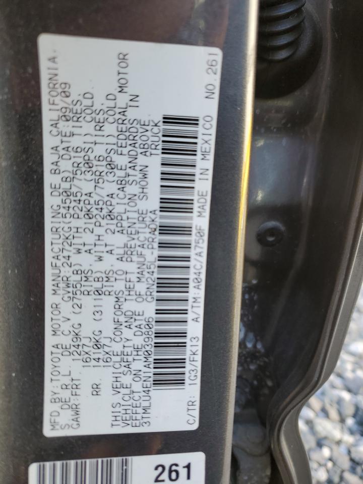 2010 Toyota Tacoma Double Cab VIN: 3TMLU4EN1AM039806 Lot: 85279145