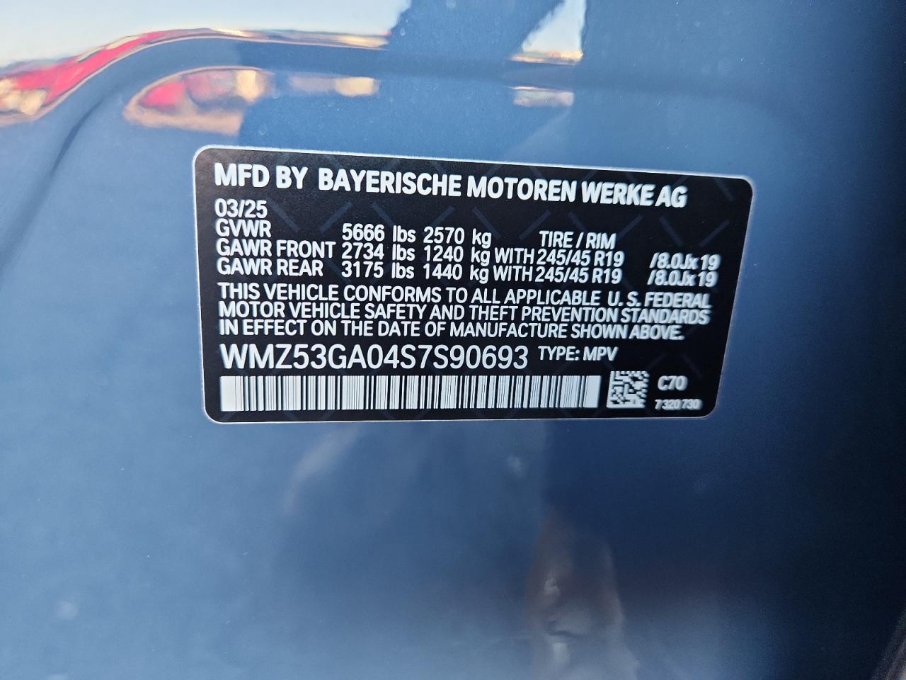 2025 Mini Countryman Se All4 VIN: WMZ53GA04S7S90693 Lot: 85751105