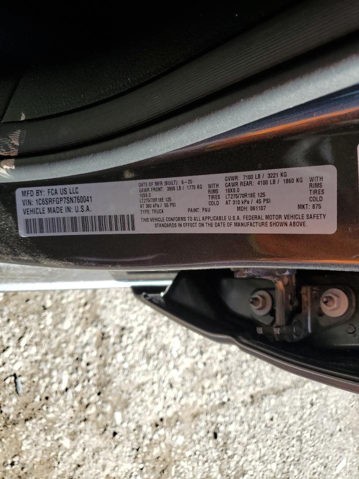 2025 Ram 1500 Tradesman VIN: 1C6SRFGP7SN760041 Lot: 90118815