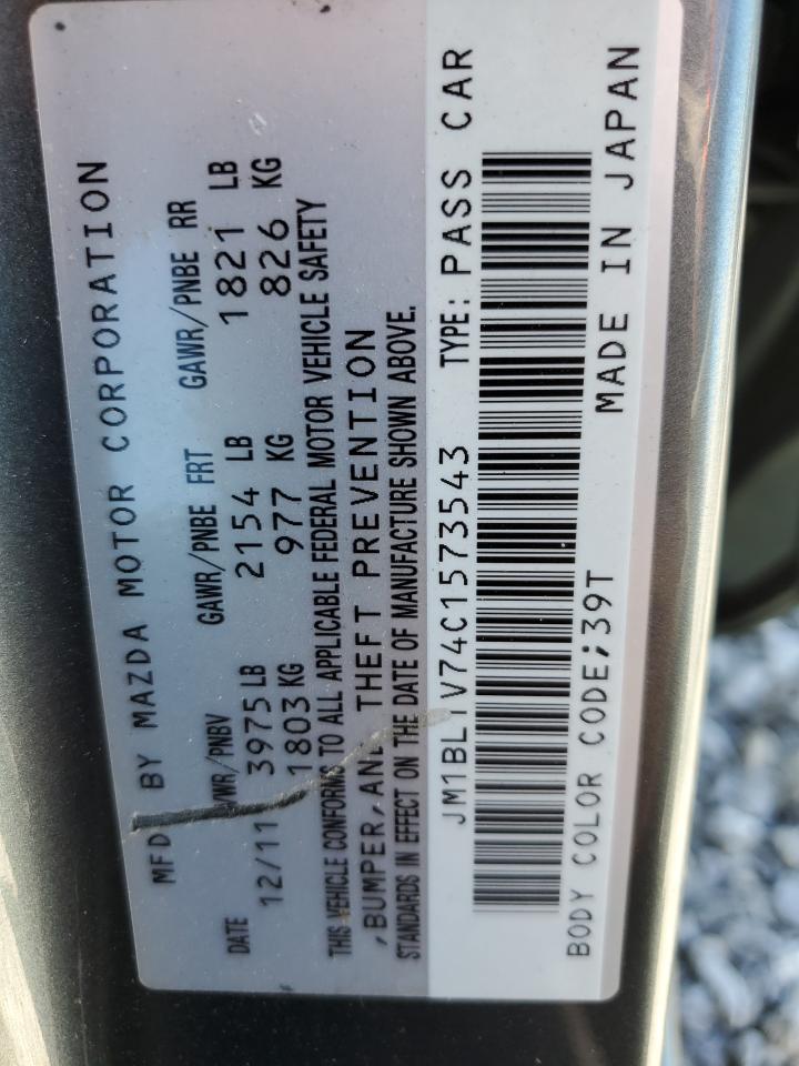 2012 Mazda 3 I VIN: JM1BL1V74C1573543 Lot: 85535375