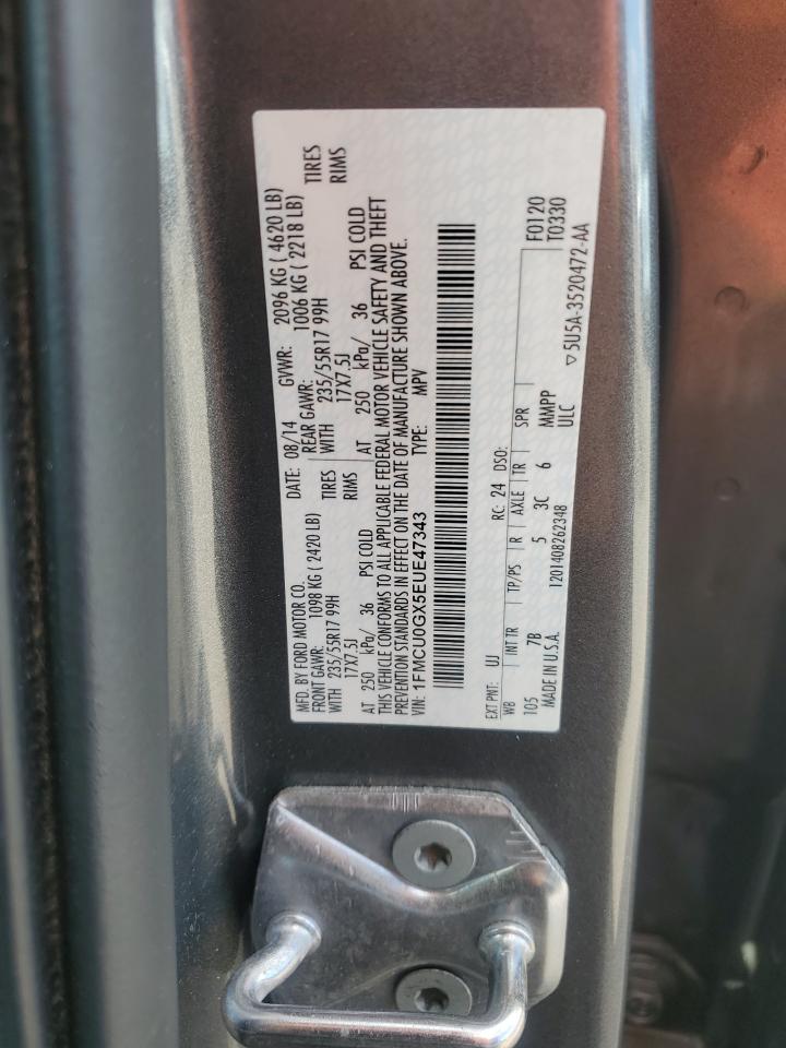 2014 Ford Escape Se VIN: 1FMCU0GX5EUE47343 Lot: 90603135