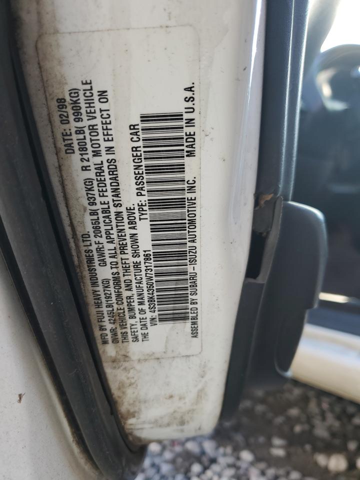 1998 Subaru Legacy L VIN: 4S3BK4350W7317861 Lot: 82567765