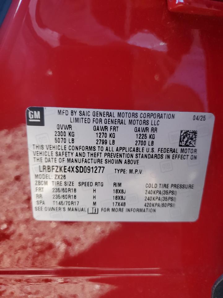 2025 Buick Envision Preferred VIN: LRBFZKE4XSD091277 Lot: 87305545