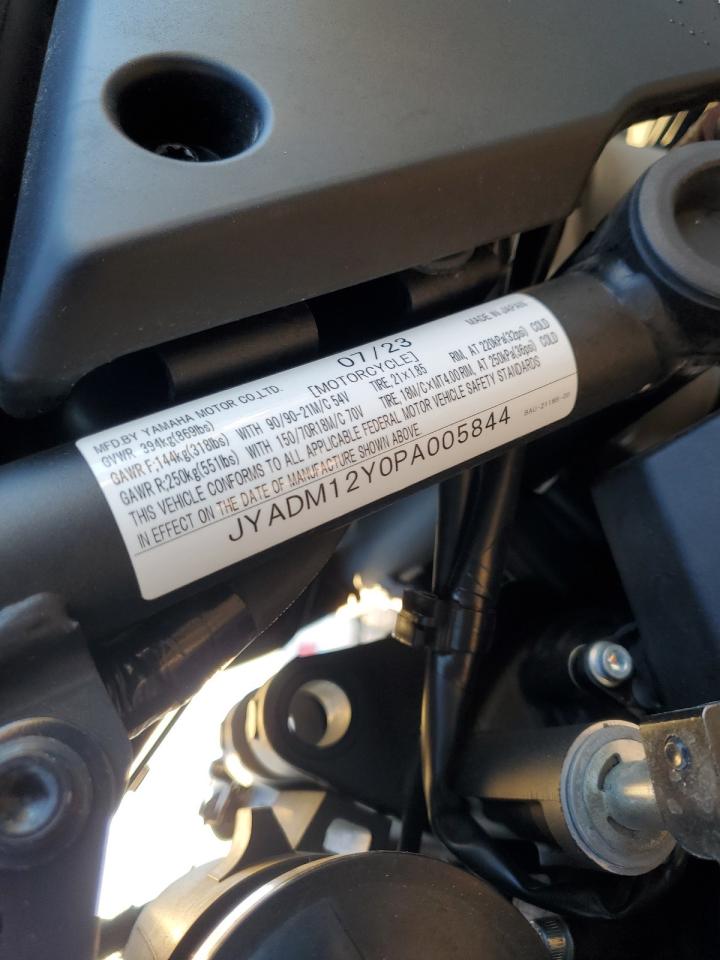 2023 Yamaha Xtz690 VIN: JYADM12Y0PA005844 Lot: 85900635