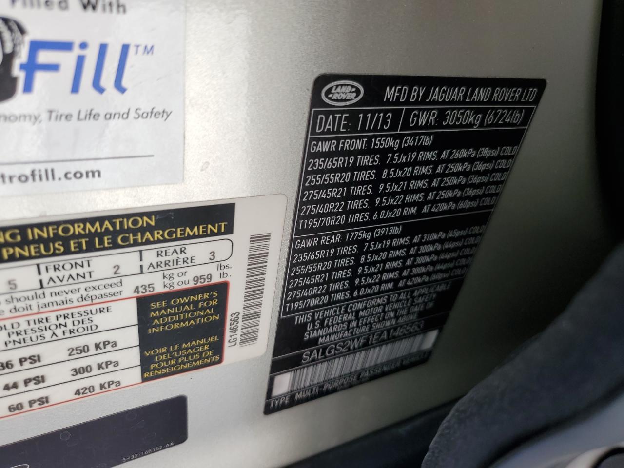 2014 Land Rover Range Rover Hse VIN: SALGS2WF1EA146563 Lot: 82362145