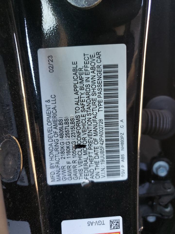 2023 Acura Tlx Technology VIN: 19UUB5F42PA002728 Lot: 85845295