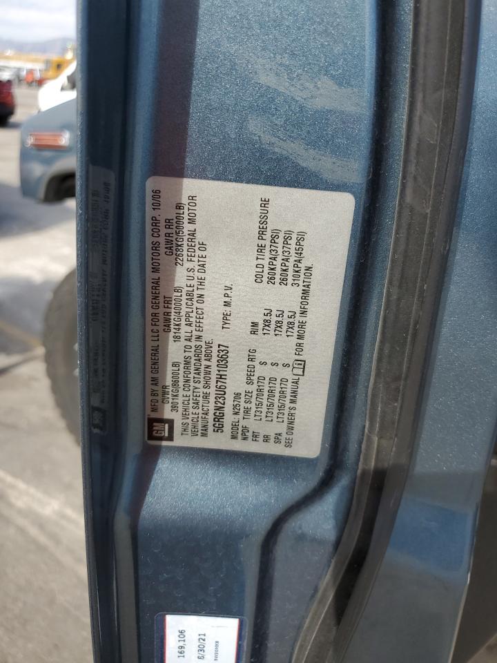 2007 Hummer H2 VIN: 5GRGN23U67H103637 Lot: 85186775